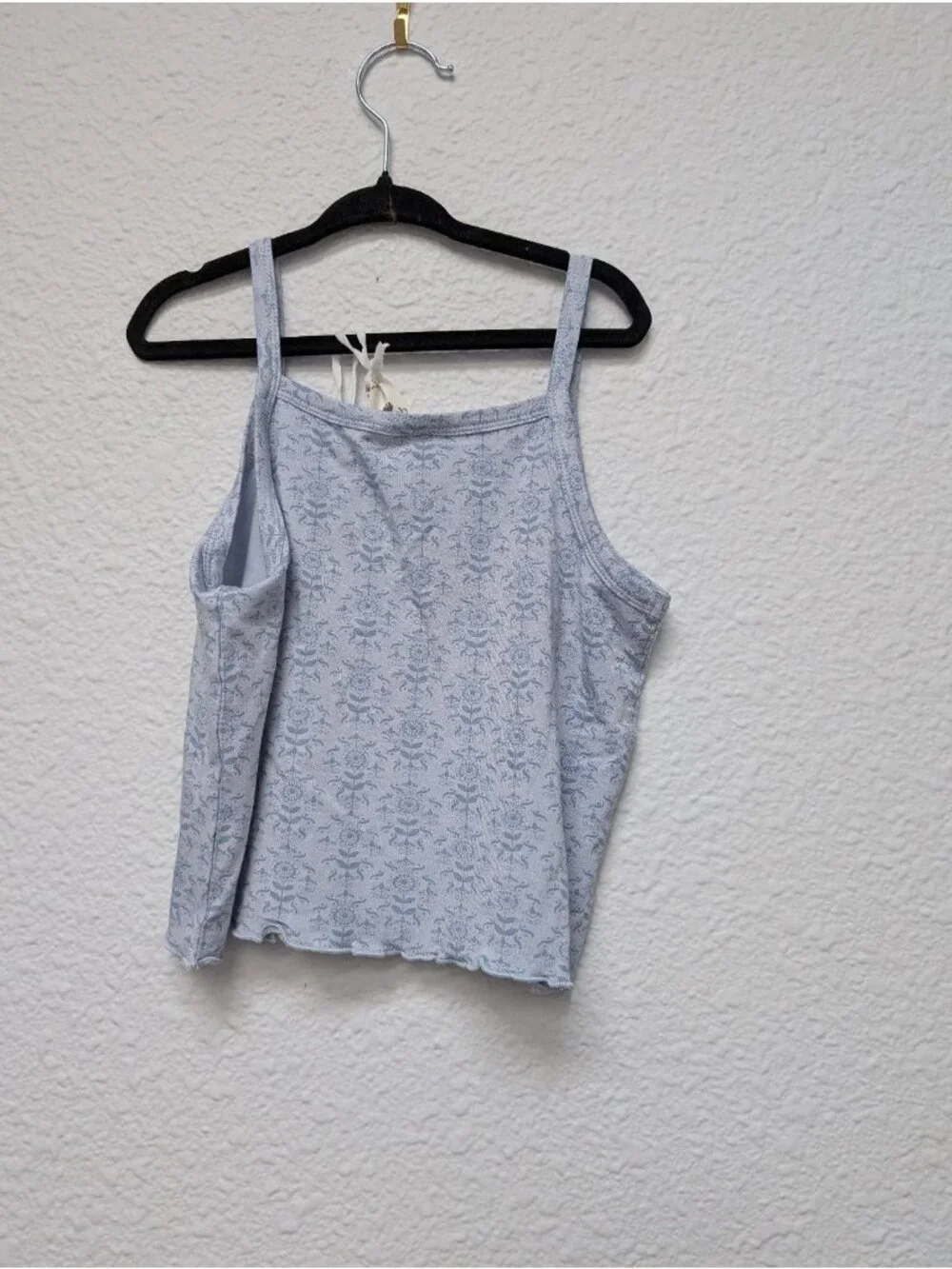 Kate Quinn Bamboo Blue Cornflower Folk Wallpaper Tank Top Jade Set Floral 6Y
